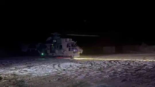 Hasan Dağı'nda mahsur kalan öğrenciler helikopterle kurtarıldı