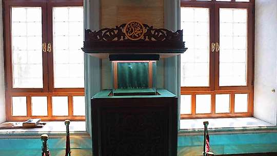 Kahramanmaraş'ta Abdülhamid Han Camii'nde Sakal-ı Şerif ziyarete açıldı