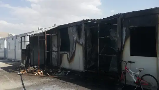 Kahramanmaraş'ta konteyner kentte yangın