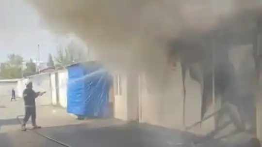 Kahramanmaraş'ta konteyner yangını