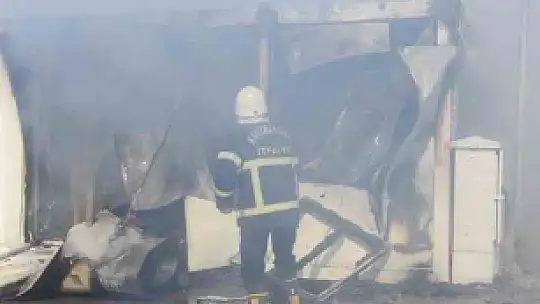 Kahramanmaraş'ta konteyner yangını
