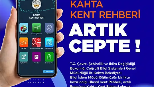 Adıyaman Kahta Belediyesi Kent Rehberi'ni kullanıma açtı