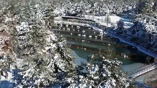 Kar yağışı sonrası Gaziantep'te kartpostallık görüntüler