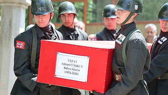 Kıbrıs Gazisi Adnan Coşkun son yolculuğuna uğurlandı