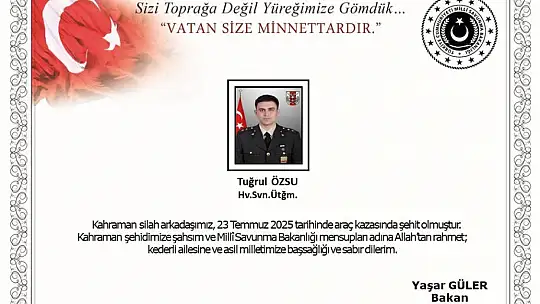 Malatya'da askeri araç devrildi: 1 şehit, 1 asker yaralı