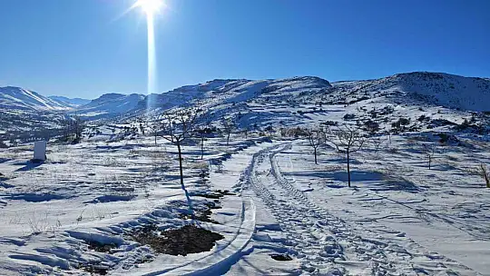 Malatya'da bin 600 rakımda dondurucu soğuklara aldırış etmediler
