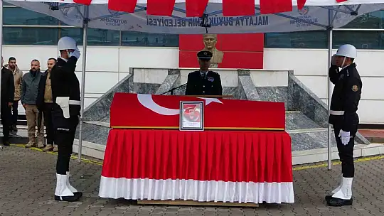 Malatya'da kazada şehit olan polis memuru için tören düzenlendi