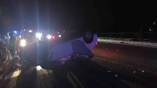 Malatya'da otomobil devrildi: 4 yaralı