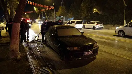 Malatya'da seyir halindeki otomobilde yangın