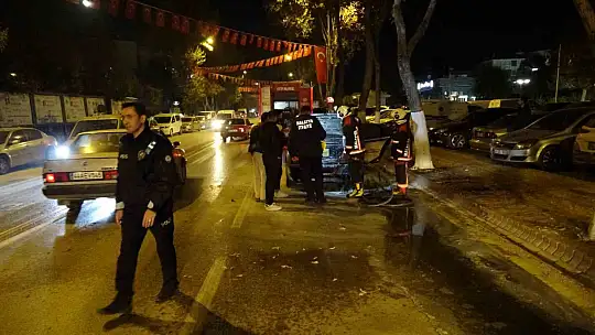 Malatya'da seyir halindeki otomobilde yangın