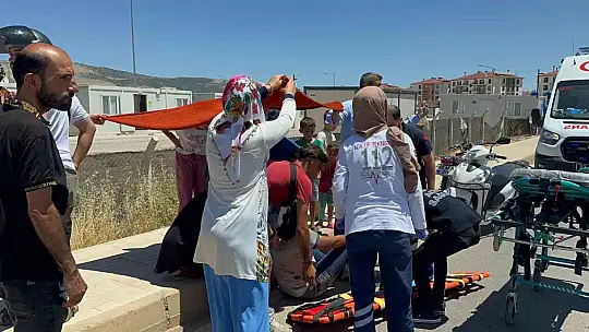 Motosiklet devrildi: 1 yaralı