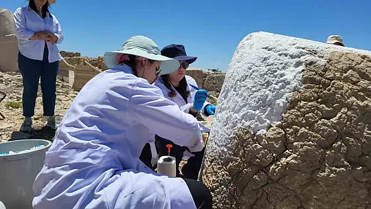 Nemrut Dağı'ndaki heykellere nano kireç enjekte edildi