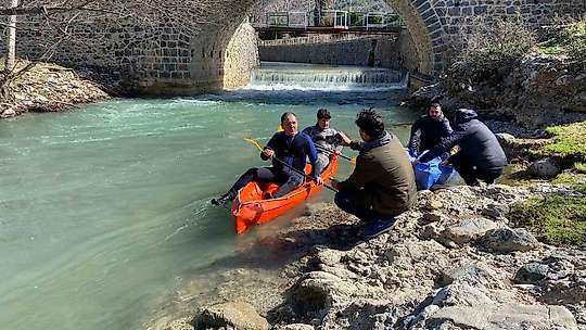 Osmaniye'de yağış sonrası Sabun Çayı'nda rafting heyecanı