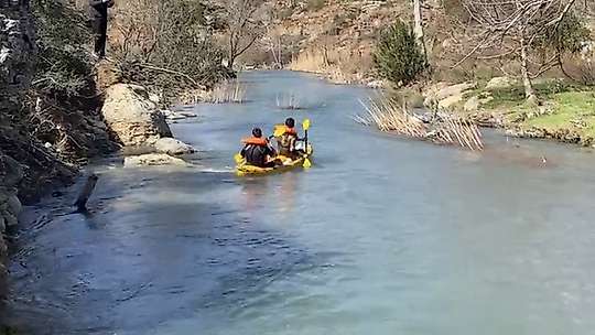 Osmaniye'de yağış sonrası Sabun Çayı'nda rafting heyecanı