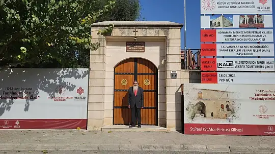 Adıyaman'da Mor Petrus ve Mor Pavlus Kilisesi'nde restorasyon çalışması