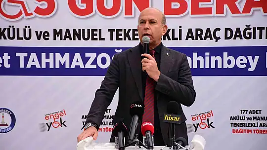 Şahinbey Belediyesi'nden 177 engelliye akülü ve manuel tekerlekli sandalye