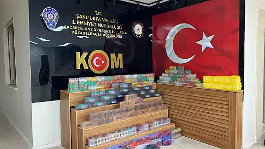Şanlıurfa'da 55 bin paket kaçak sigara ele geçirildi: 10 gözaltı