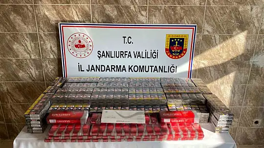 Şanlıurfa'da 7 bin 958 paket kaçak sigara ele geçirildi