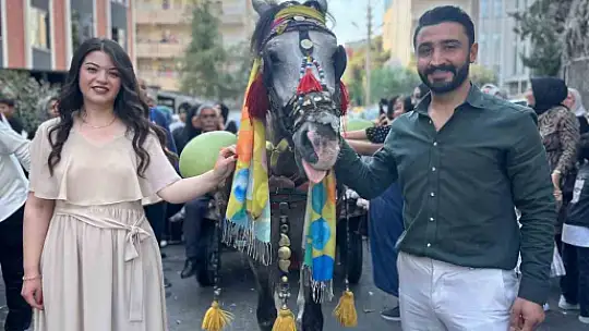 Şanlıurfa'da sıra dışı bir çeyiz taşıma merasimi