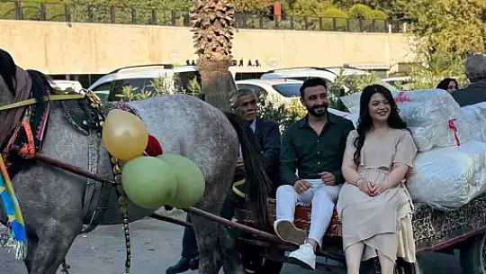 Şanlıurfa'da sıra dışı bir çeyiz taşıma merasimi