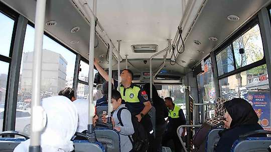 Şanlıurfa'da toplu taşıma araçları denetlendi