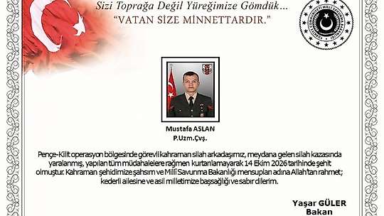 Şehit Piyade Uzman Çavuş Mustafa Aslan son yolculuğuna uğurlandı