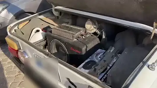 Ses sistemine gizlenmiş uyuşturucu ele geçirildi