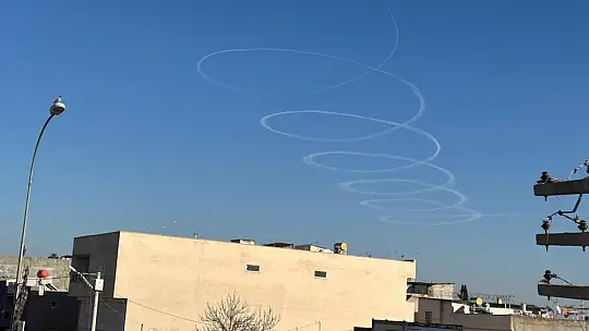 Suriye sınırı semalarında ilginç görüntü