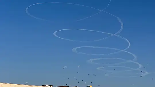 Suriye sınırı semalarında ilginç görüntü