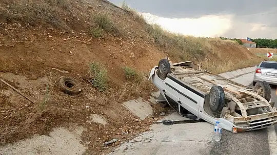 Tek taraflı trafik kazasında 1 kişi yaralandı