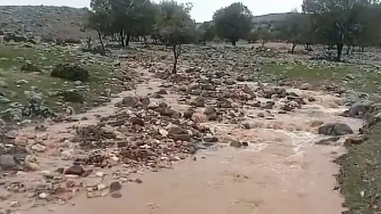 Yavuzeli ilçesinde yağış etkili oldu