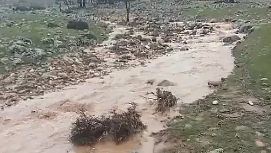 Yavuzeli ilçesinde yağış etkili oldu