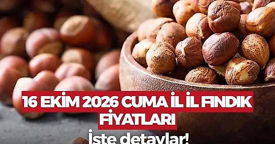 16 Ekim 2026 Cuma fındık fiyatları! İl il fındık fiyatları ne kadar?
