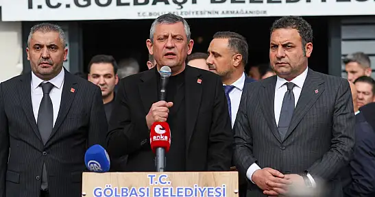 CHP Genel Başkanı Özgür Özel Gölbaşı'nda vatandaşlara hitap etti