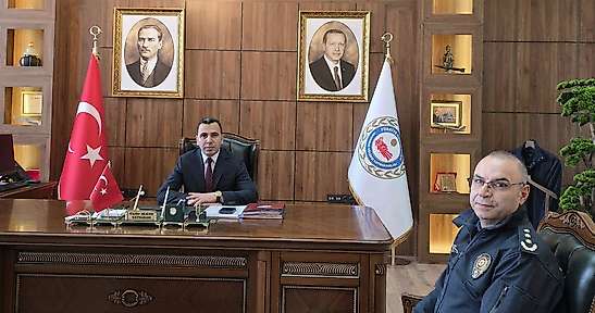Gölbaşı İlçe Emniyet Müdürü Cahit Kılıçaslan'dan Kaymakam Algın' ziyaret