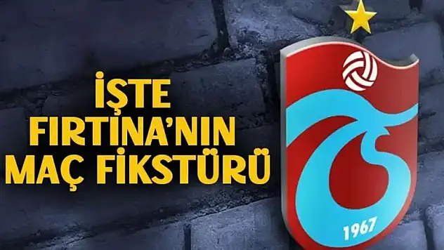 Trabzonspor 2024 - 2025 sezonu fikstürü belli oldu