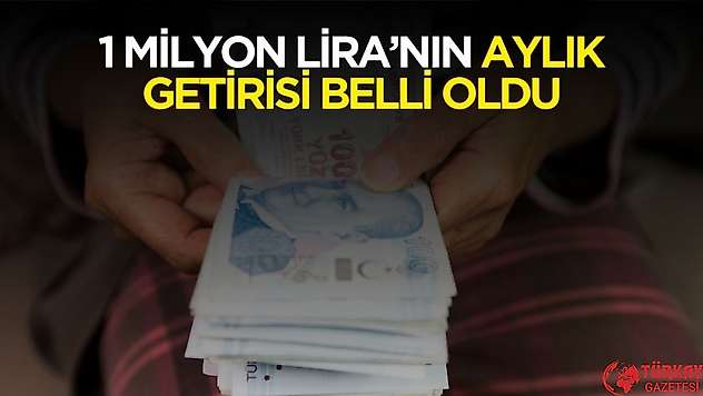 1 milyon liranın aylık getirisi belli oldu