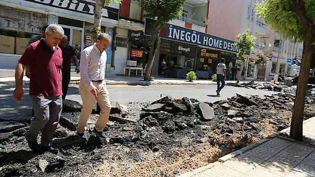 Başkan Kılınç, Prestij cadde çalışmalarını inceledi