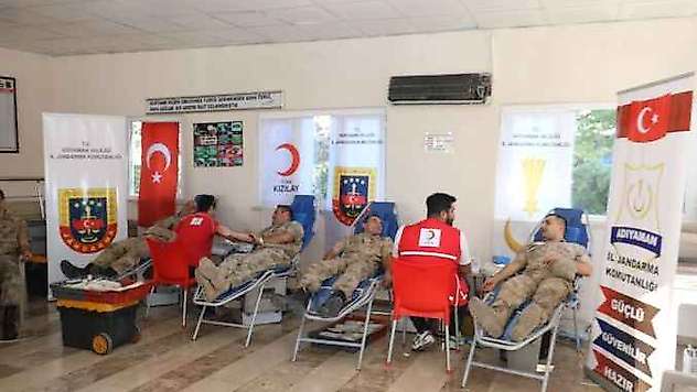 Jandarma Personeli Kan Bağışına Destek Verdi