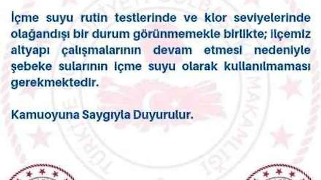 Gölbaşı Kaymakamlığından İçme Suyu Açıklaması