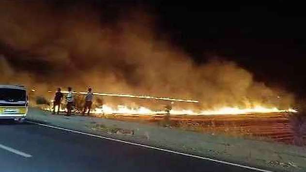 Adıyaman'da korkutan anız yangını