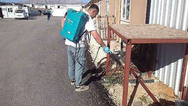 Gölbaşı'nda Konteyner Kentler İlaçlanıyor