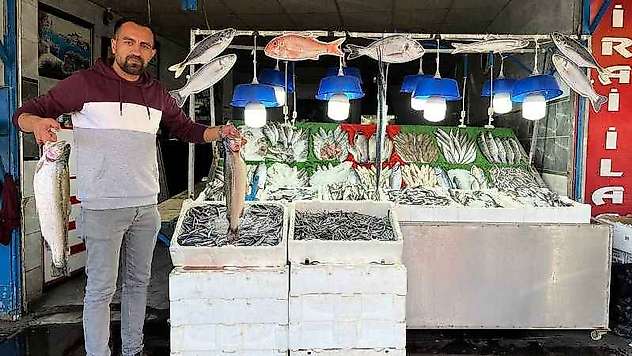 Ege ve Karadeniz'deki fırtına Kilis'teki balık tezgahlarını vurdu