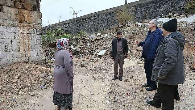 Gaziantep'te yoğun yağışın ardından su baskını olan evlere destek