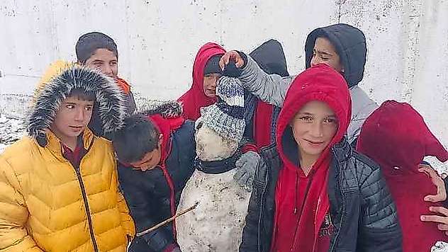 Kar yağışına en çok çocuklar sevindi