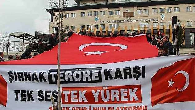 Şırnak'ta terör saldırılarına tepki, Pençe-Kilit operasyonlarına destek