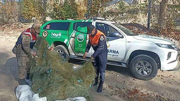 Kullanımı yasak ağ ile avcılık yapan şahsa para cezası