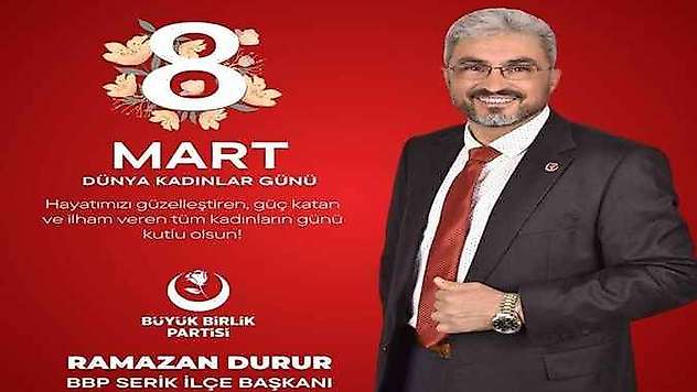 Başkan Durur'dan 8 Mart Dünya Kadınlar Günü Mesajı