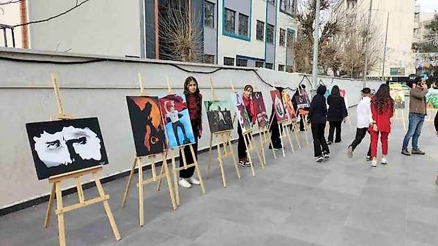 Cizre'de 'Çanakkale Zaferi' konulu resim sergisi açıldı