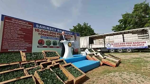 Şahinbey'de fide dağıtımı devam ediyor
